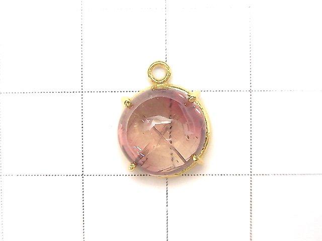 [Video] [One of a kind] High Quality Pink Tourmaline AAA Bezel Setting 18KGP 1pc NO.61