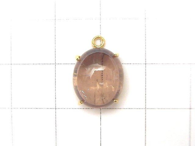 [Video] [One of a kind] High Quality Pink Tourmaline AAA Bezel Setting 18KGP 1pc NO.66