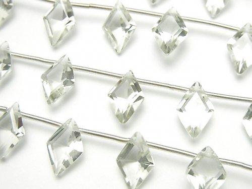 [Video] High Quality Green Amethyst AAA Diamond Faceted 11x7mm 1strand (8pcs)