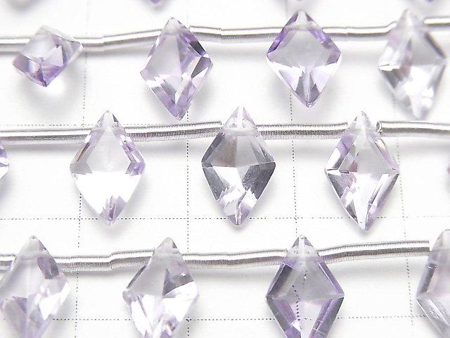 [Video] High Quality Pink Amethyst AAA Diamond Faceted 11x7mm 1strand (8pcs)