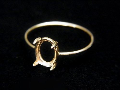[Video] Made in Japan! [K10 Yellow Gold] Ring empty frame (claw clasp) 1pc for Oval Cabochon 8x6mm