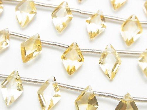 [Video] High Quality Citrine AAA Diamond Faceted 11x7mm 1strand (8pcs)