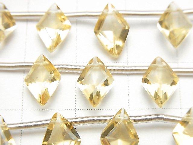 [Video] High Quality Citrine AAA Diamond Faceted 11x7mm 1strand (8pcs)