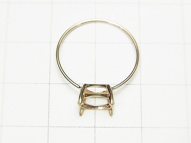 [Video] [Japan] [K10 Yellow Gold] Ring Frame (Prong Setting) Horizontal Oval Faceted for 8x6mm 1pc