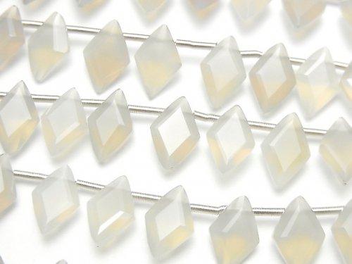 [Video] High Quality Gray Onyx AAA Diamond Faceted 11x7mm half or 1strand (18pcs)