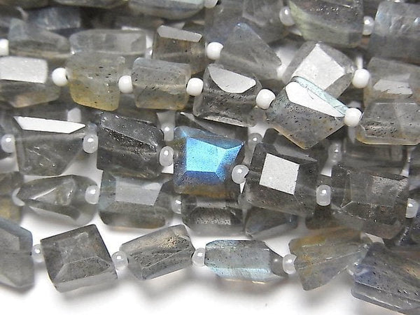 [Video]Labradorite AAA- Faceted Nugget half or 1strand beads (aprx.13inch/32cm)