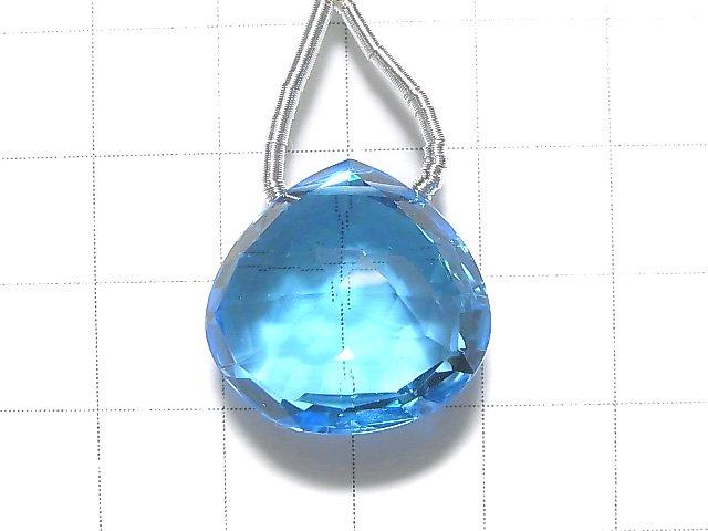 [Video] [One of a kind] High Quality Swiss Blue Topaz AAAA Chestnut Faceted Briolette 1pc NO.108