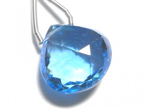 [Video] [One of a kind] High Quality Swiss Blue Topaz AAAA Chestnut Faceted Briolette 1pc NO.109