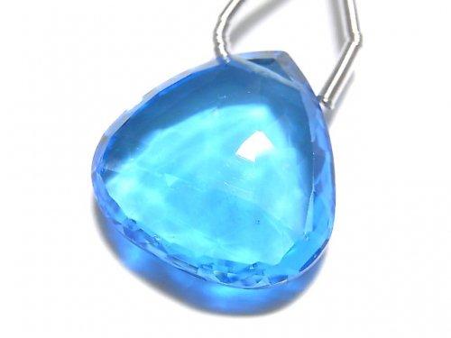 [Video] [One of a kind] High Quality Swiss Blue Topaz AAAA Chestnut Faceted Briolette 1pc NO.110