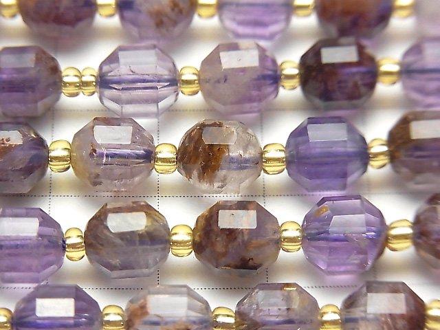 [Video] Garden Amethyst AAA- Double Point Faceted Tube 8x7mm 1strand beads (aprx.15inch / 36cm)