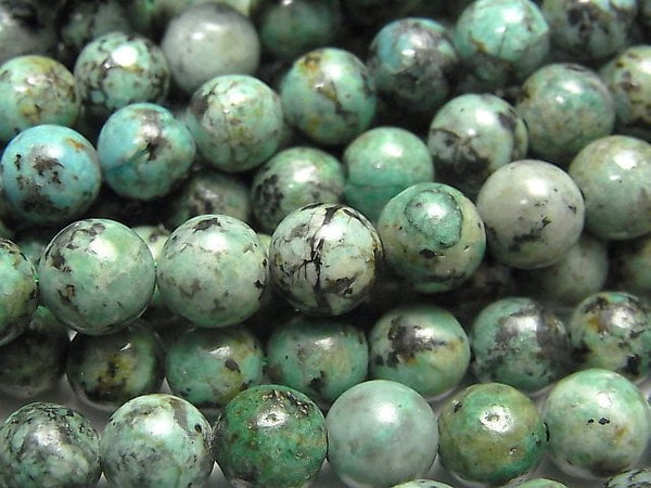 [Video]African Turquoise Round 8mm 1strand beads (aprx.15inch/36cm)