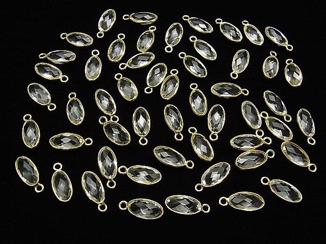 [Video] High Quality Crystal AAA Bezel Setting Faceted Oval 13x7mm 18KGP 2pcs
