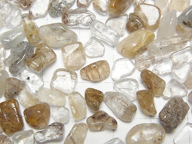 Multicolor Rutilated Quartz AA+ Undrilled Chips 100g