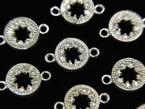 [Video] Diamond Coin Star (Donut) Charm 7.5x7.5x1.5mm [Both Side] Silver925 1pc