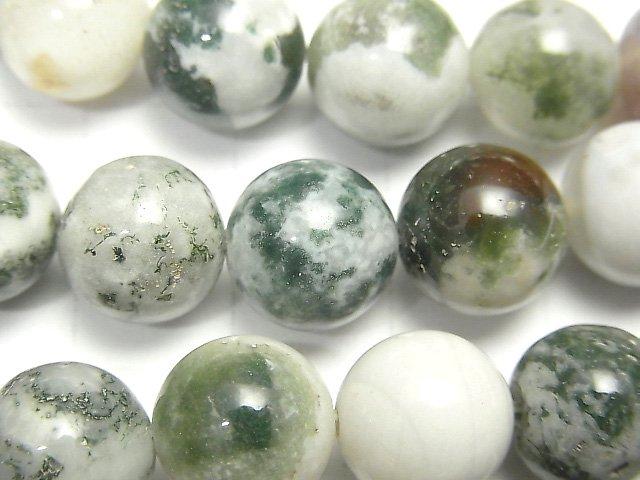 [Video] Tree Agate Round 10mm 1strand beads (aprx.15inch / 36cm)
