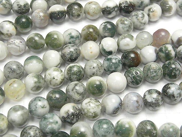 [Video] Tree Agate Round 10mm 1strand beads (aprx.15inch / 36cm)