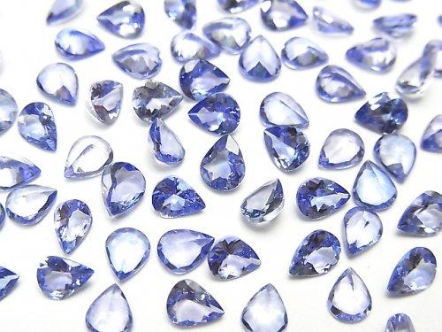 [Video] High Quality Tanzanite AAA Undrilled Pear shape Faceted 5x4mm 3pcs