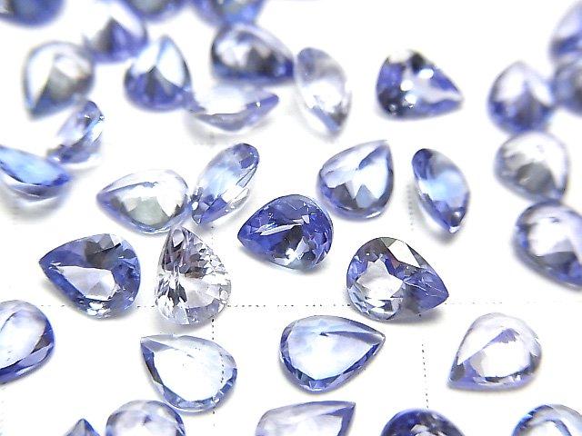 [Video] High Quality Tanzanite AAA Undrilled Pear shape Faceted 5x4mm 3pcs