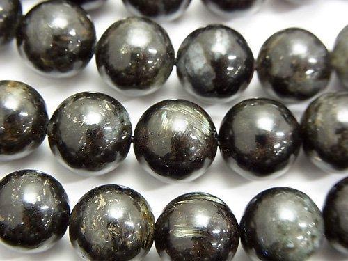 Nuummite   Round 12mm half or 1strand beads (aprx.15inch/36cm)