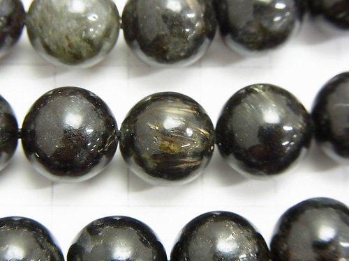 Nuummite   Round 12mm half or 1strand beads (aprx.15inch/36cm)