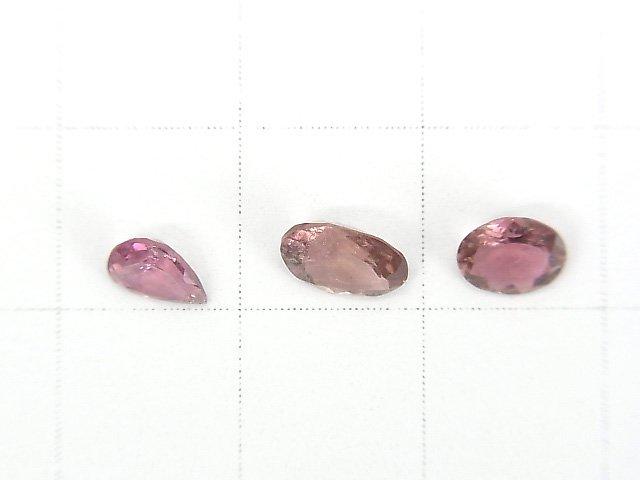 [Video] [One of a kind] High Quality Pink Tourmaline AAA Undrilled Faceted 3pcs Set NO.84