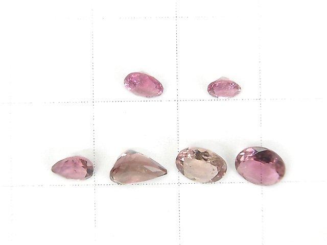 [Video] [One of a kind] High Quality Pink Tourmaline AAA Undrilled Faceted 6pcs Set NO.89