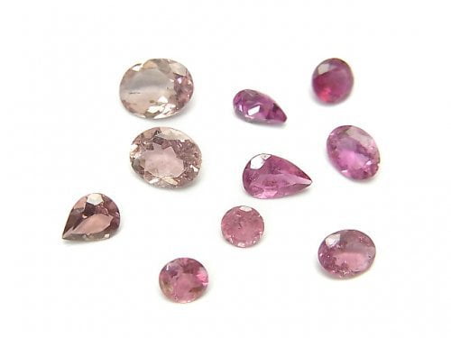 [Video][One of a kind] High Quality Pink Tourmaline AAA Loose stone Faceted 10pcs set NO.98