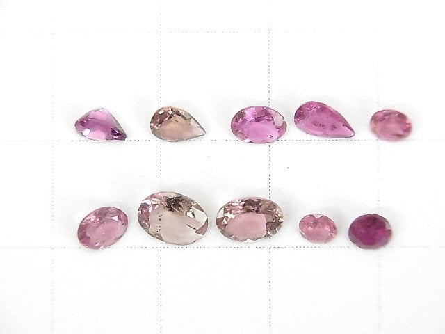 [Video][One of a kind] High Quality Pink Tourmaline AAA Loose stone Faceted 10pcs set NO.98