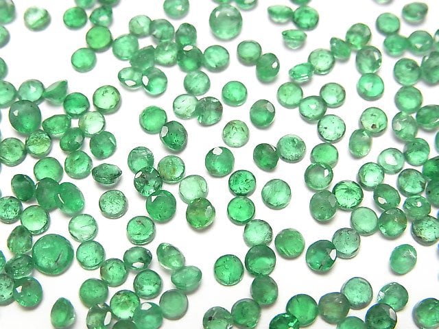 [Video] Zambia High Quality Emerald AA++ Loose stone Round Faceted 3x3mm 4pcs