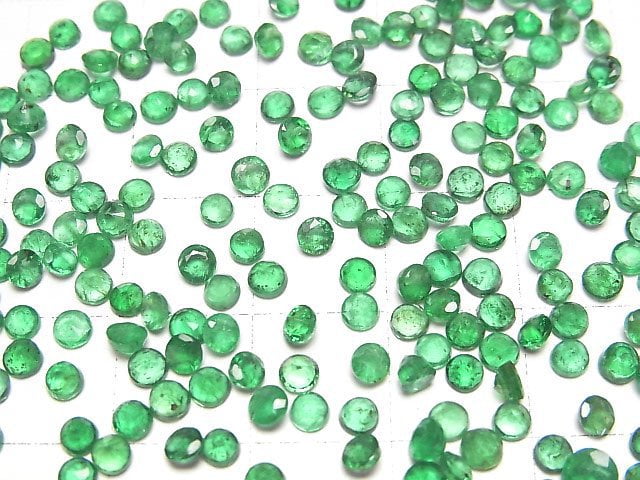 [Video] Zambia High Quality Emerald AA++ Loose stone Round Faceted 3x3mm 4pcs