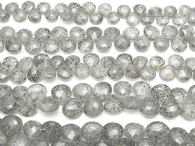 [Video] Black Aventurine Quartz Chestnut Faceted Briolette half or 1strand beads (aprx.7inch / 18cm)
