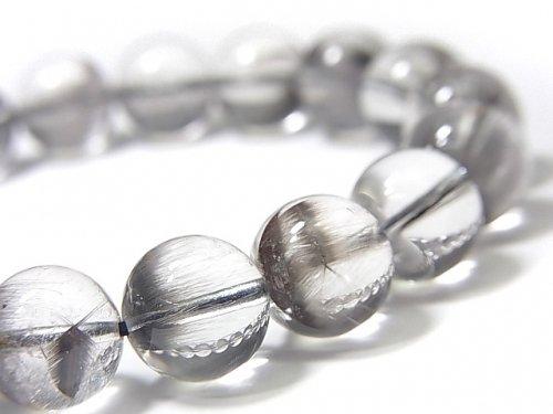 [Video] [One of a kind] High Quality Platinum Rutilated Quartz AAA Round 10.5mm Bracelet NO.104
