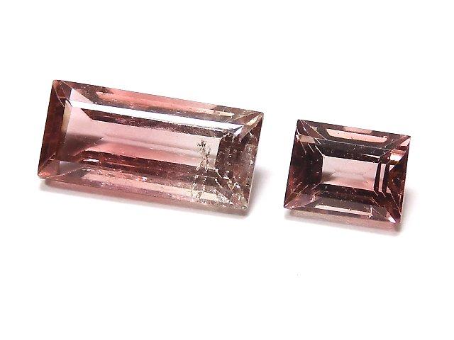 [Video] [One of a kind] Nigeria High Quality Bi-color Tourmaline AAA Loose stone Faceted 2pcs set NO.123