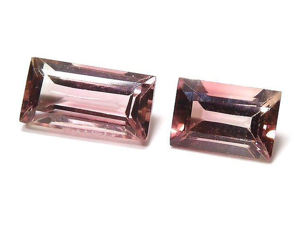 [Video] [One of a kind] Nigeria High Quality Bi-color Tourmaline AAA Loose stone Faceted 2pcs set NO.125
