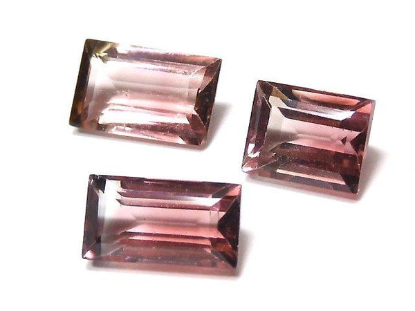 [Video] [One of a kind] Nigeria High Quality Bi-color Tourmaline AAA Loose stone Faceted 3pcs set NO.131