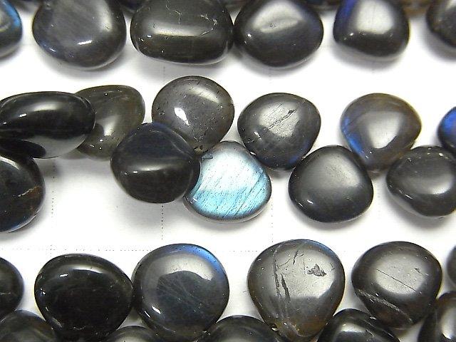 [Video] High Quality Black Labradorite AAA- Chestnut (Smooth) half or 1strand beads (aprx.7inch / 18cm)