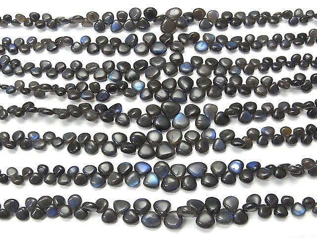 [Video] High Quality Black Labradorite AAA- Chestnut (Smooth) half or 1strand beads (aprx.7inch / 18cm)