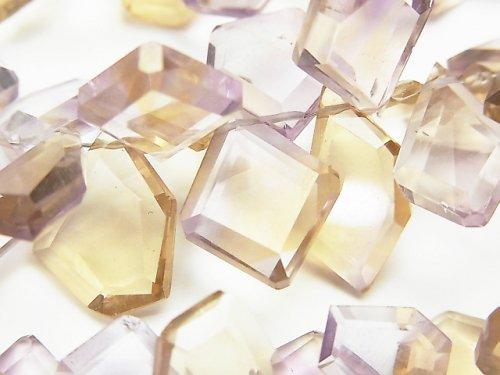 [Video] High Quality Ametrine AAA Rough Slice Faceted [M size] half or 1strand beads (aprx.5inch / 13cm)