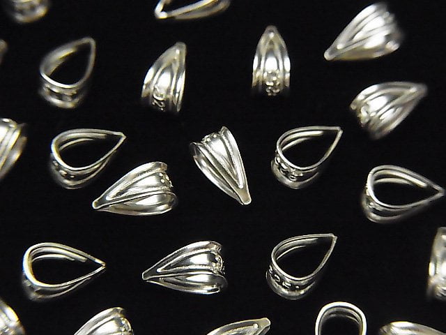 Silver925 Bail Open Type 7x4mm Sterling Silver Finish 5pcs