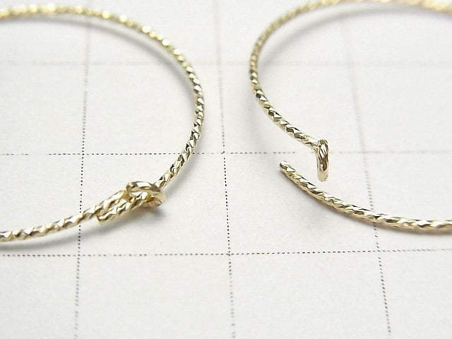New size available! 14KGF Hoop Earrings[20mm][25mm][30mm][45mm] Sparkle 1pair