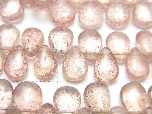[Video] High Quality Pink Epidote AA++ Pear shape (Smooth) 1strand beads (aprx.7inch / 18cm)