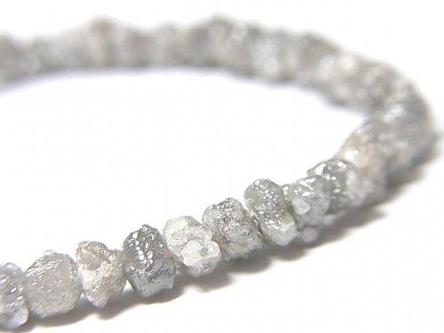 [Video] [One of a kind] [1mm hole] Gray Diamond Rough Nugget Bracelet NO.6