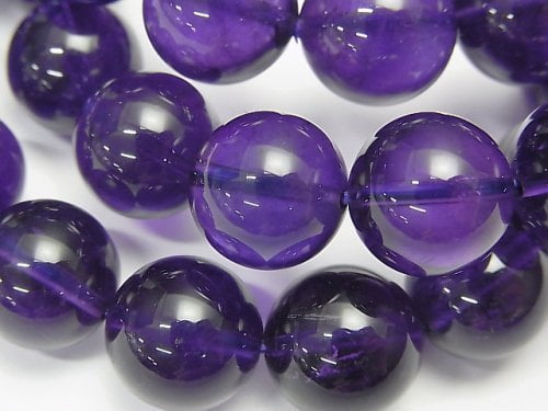 [Video] High Quality Amethyst AAA- Round 12mm Bracelet