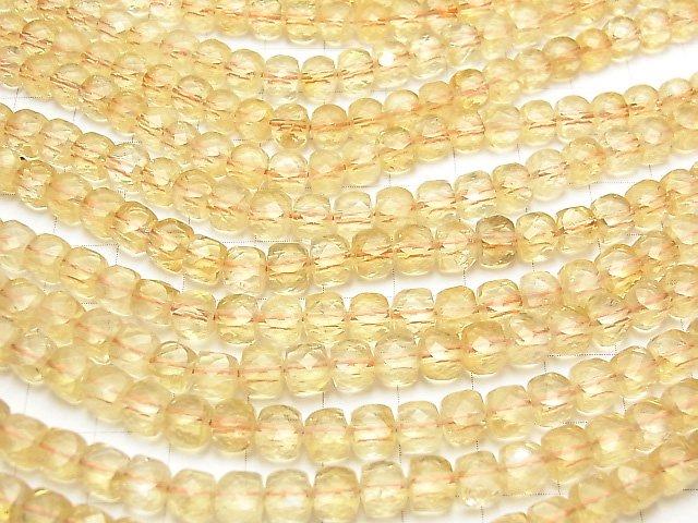 [Video] High Quality! Citrine AA++ Cube Shape 6x6x6mm half or 1strand beads (aprx.15inch / 37cm)