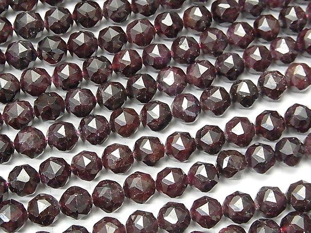 [Video] High Quality! Garnet AA Star Faceted Round 8mm 1strand beads (aprx.15inch / 37cm)