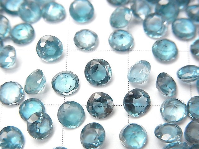 [Video]High Quality Indigo Blue Kyanite AAA- Loose stone Round Faceted 4x4mm 5pcs