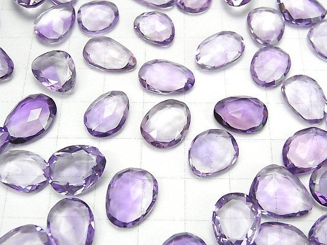 [Video] High Quality Amethyst AAA Undrilled Freeform Single Sided Rose Cut 5pcs