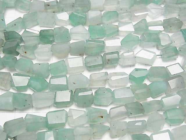 [Video] High Quality Aquaprase Faceted Nugget half or 1strand beads (aprx.15inch/38cm)