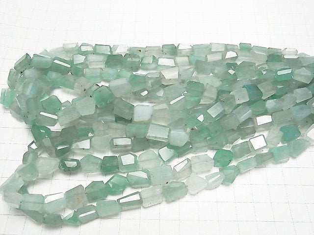 [Video] High Quality Aquaprase Faceted Nugget half or 1strand beads (aprx.15inch/38cm)