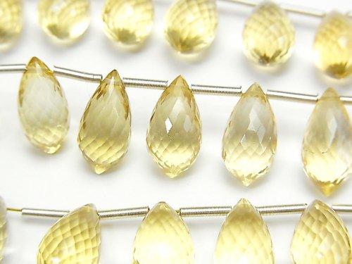[Video] MicroCut High Quality Citrine AAA Marquise Rice Faceted Briolette 1strand (8pcs)